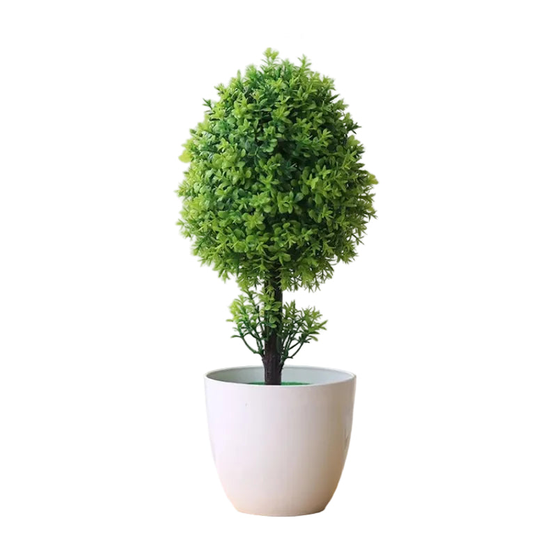 Mini Artificial Bonsai Tree Pot Realistic Plastic Desk Decor