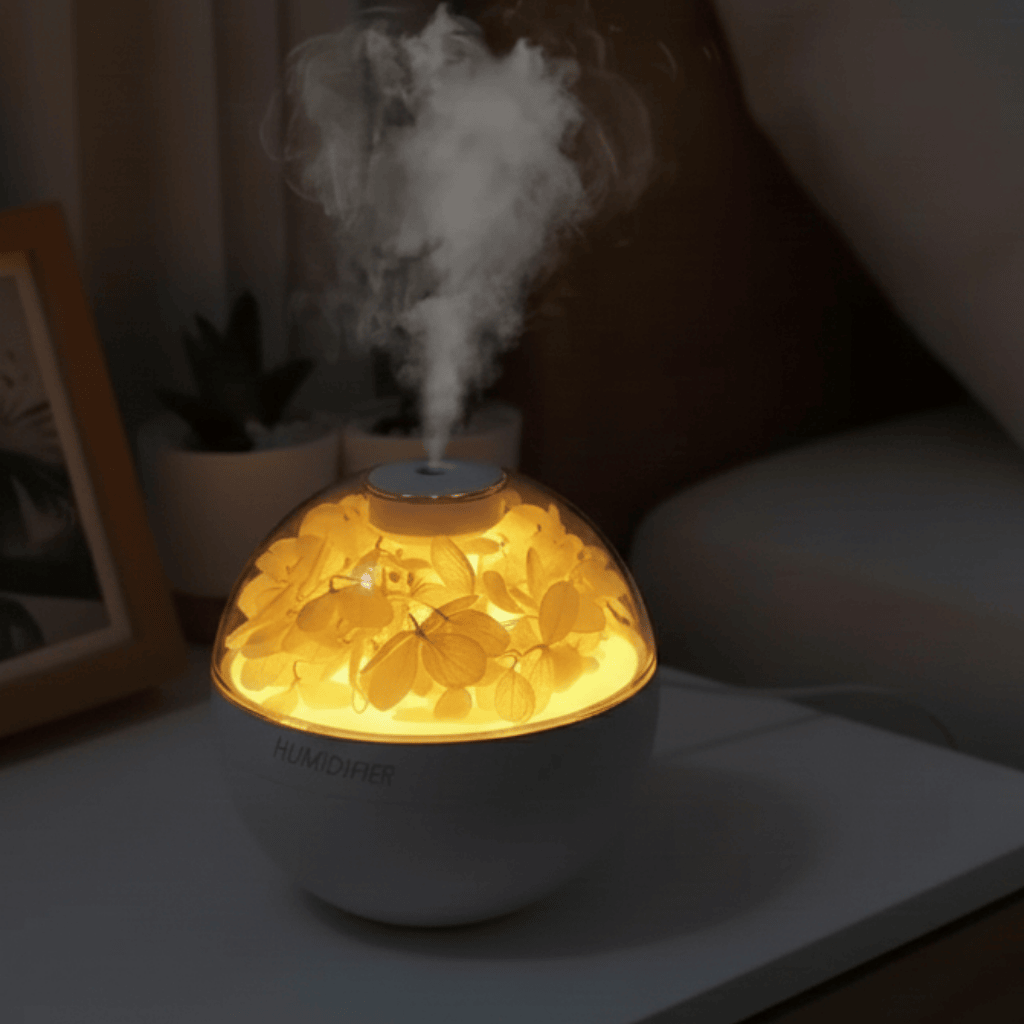 Mini Humidifier USB Powered Compact Whisper Quiet Bedroom Air Humidifier