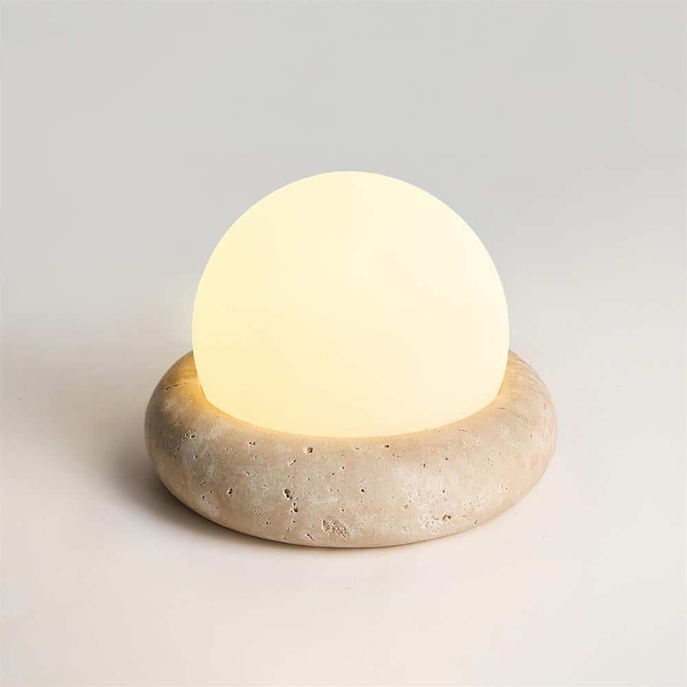 Fika - Travertine Table Lamp