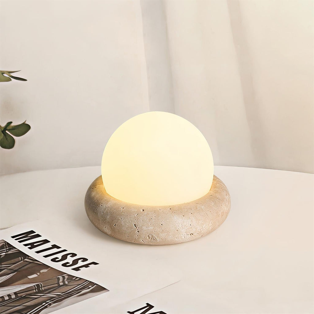Fika - Travertine Table Lamp