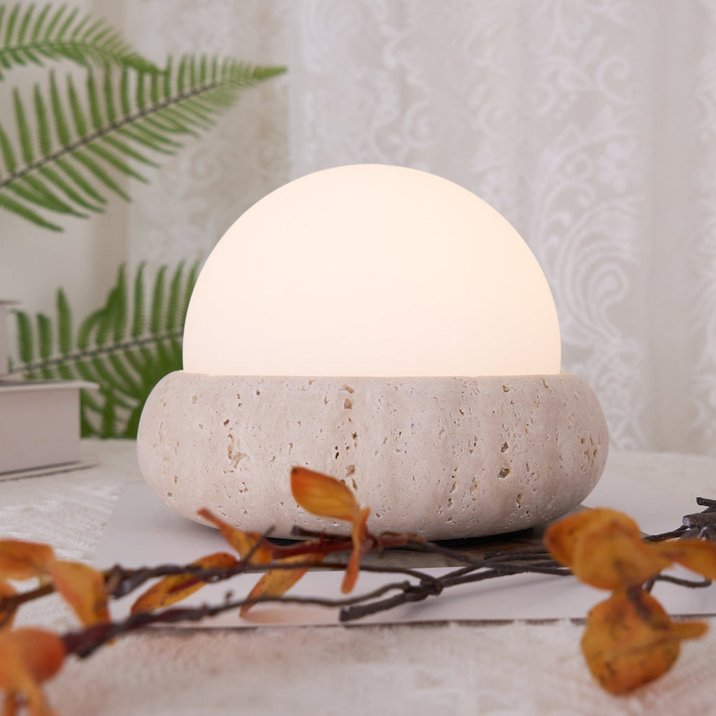 Fika - Travertine Table Lamp