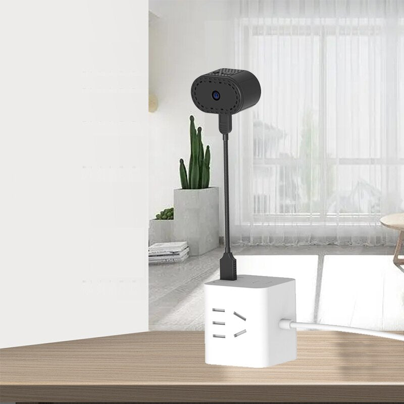 Mini WiFi Security Camera 720P HD Night Vision Motion Detection Black