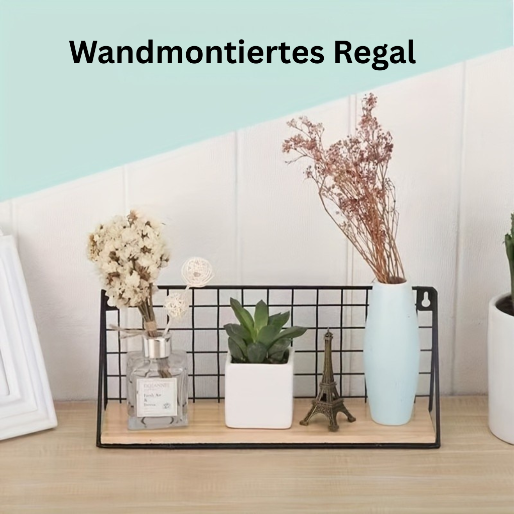 MinimalStahl: Modern Wall Shelf – Robust, Easy to Care for & Floating Without Drilling for Bedroom & Kitchen