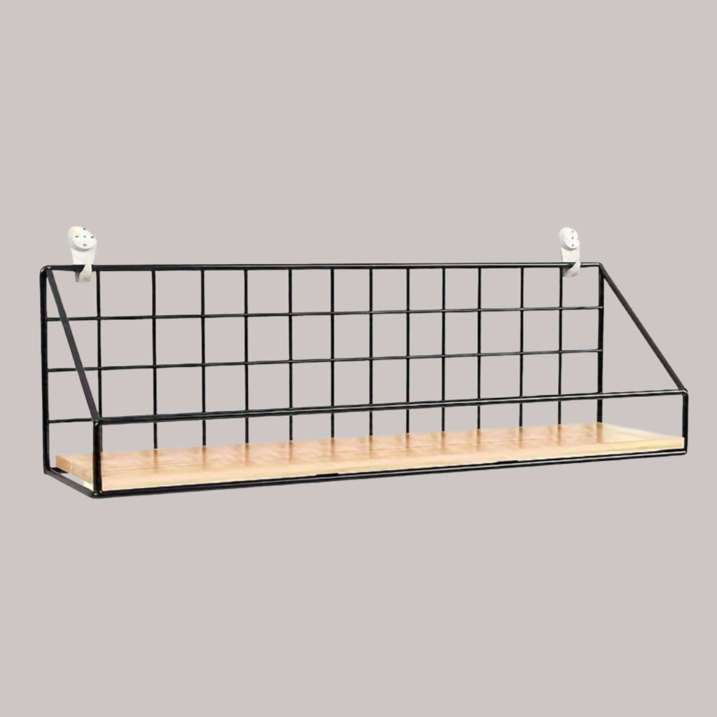 MinimalStahl: Modern Wall Shelf – Robust, Easy to Care for & Floating Without Drilling for Bedroom & Kitchen