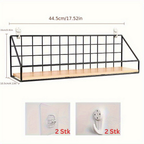 MinimalStahl: Modern Wall Shelf – Robust, Easy to Care for & Floating Without Drilling for Bedroom & Kitchen
