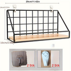 MinimalStahl: Modern Wall Shelf – Robust, Easy to Care for & Floating Without Drilling for Bedroom & Kitchen
