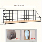 MinimalStahl: Modern Wall Shelf – Robust, Easy to Care for & Floating Without Drilling for Bedroom & Kitchen