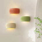 Wall Light Ribbed Cylinder Resin G9 LED Compatible