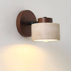 Minimalist LED Wall Light with Natural Stone and Wood – Modern Ambient Wall Sconce for Interior Lighting