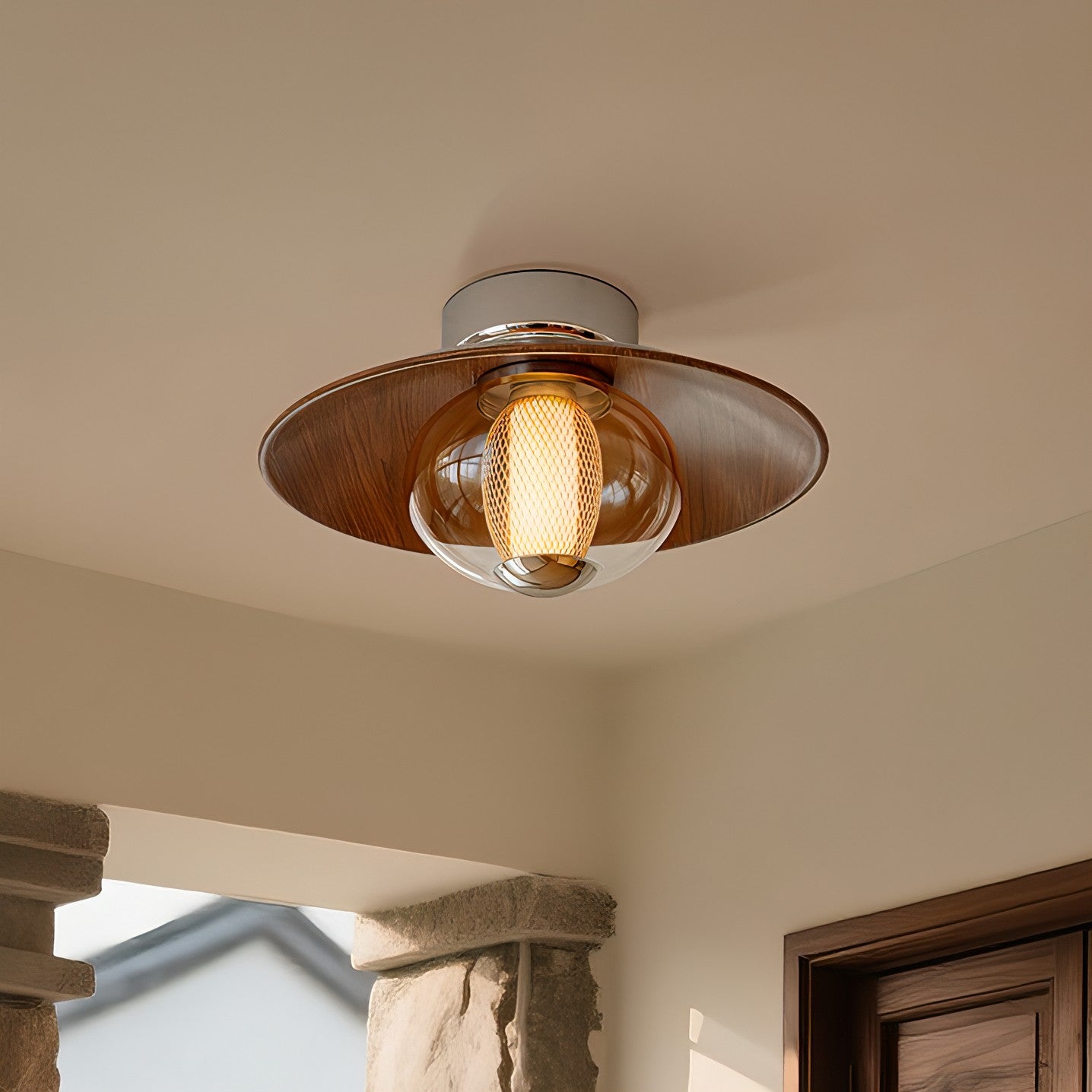 Miou Vintage Glass Ceiling Light