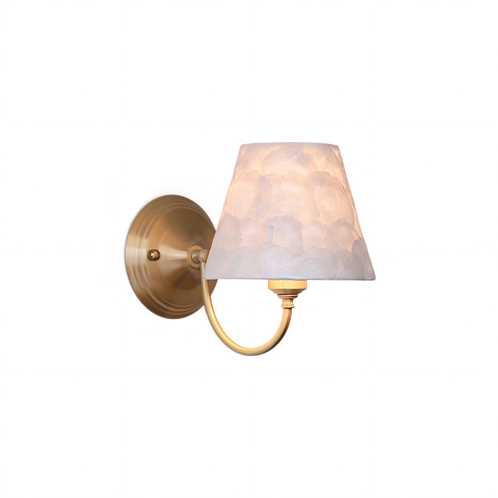 Mira Natural Shell & Brass Wall Sconce