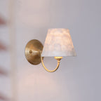 Mira Natural Shell & Brass Wall Sconce