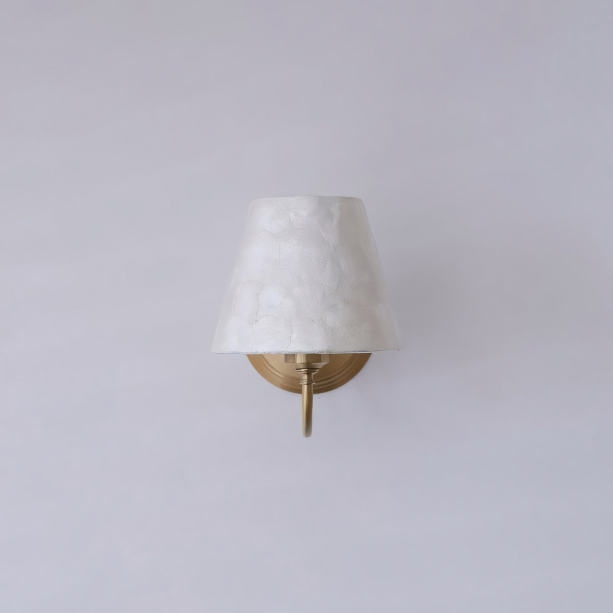 Mira Natural Shell & Brass Wall Sconce