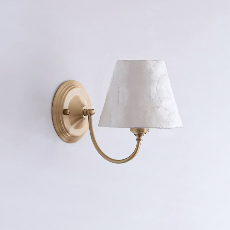 Mira Natural Shell & Brass Wall Sconce
