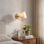 Mira Natural Shell & Brass Wall Sconce