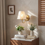 Mira Natural Shell & Brass Wall Sconce