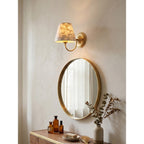Mira Natural Shell & Brass Wall Sconce