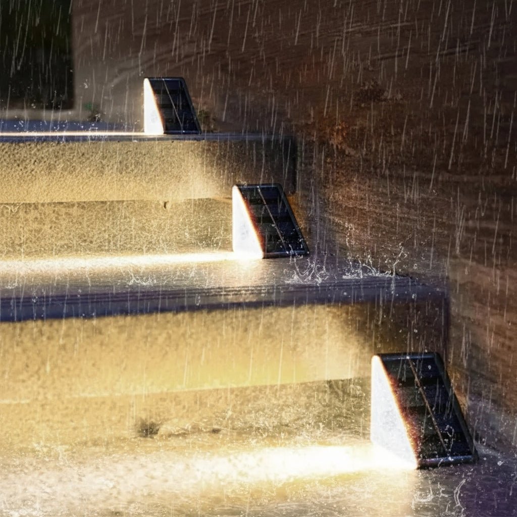Modern Angled Solar LED Step Light 1-Light