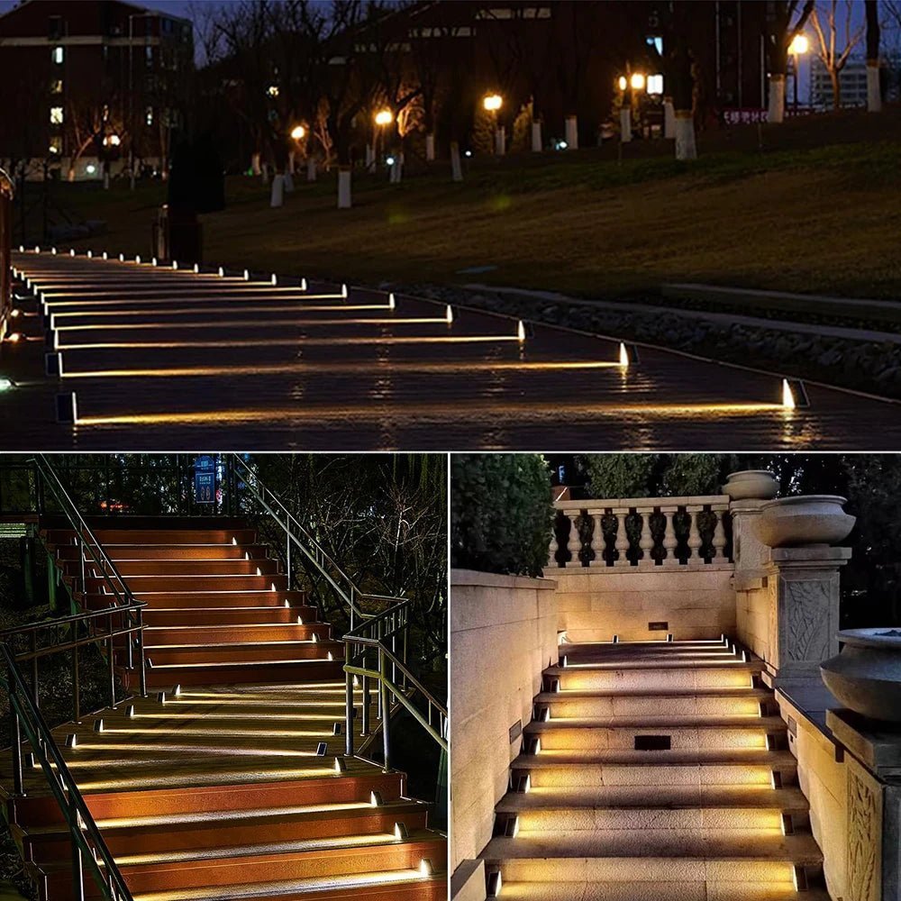 Modern Angled Solar LED Step Light 1-Light