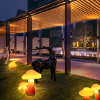 Modern Art Deco Solar Mushroom LED Garden Light 1-Light