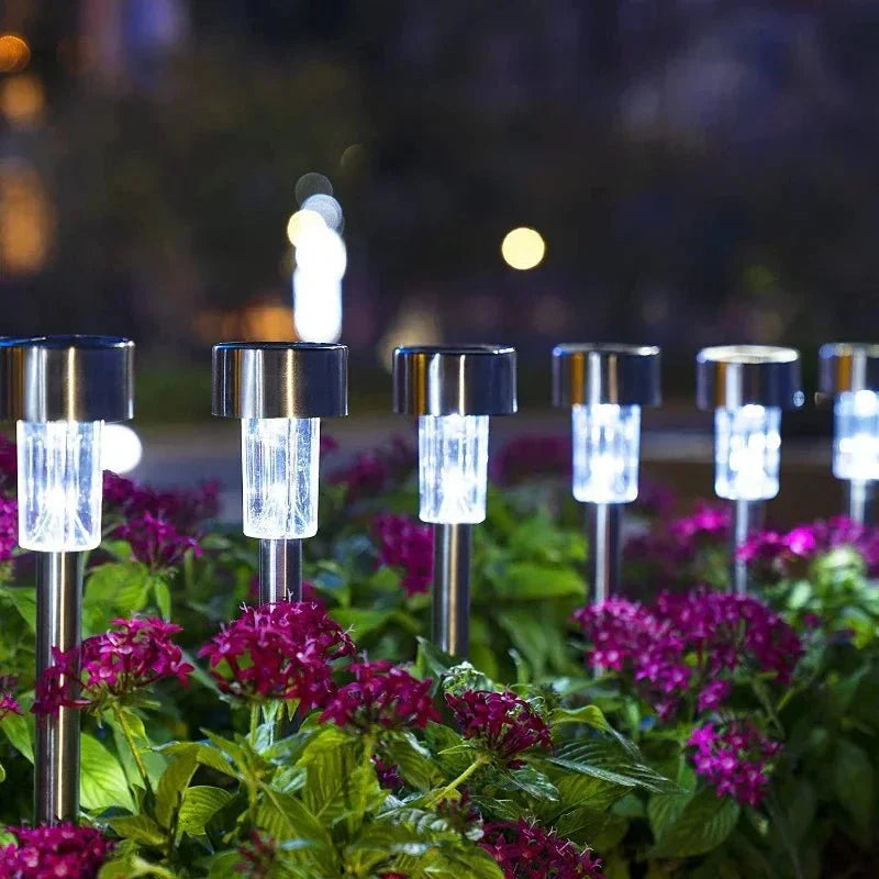 Modern Cylinder Solar LED Floor Light 1-Light