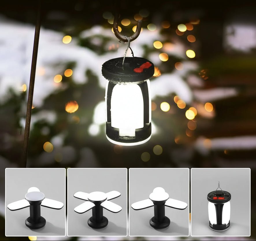 Modern Cylindrical Solar LED Camping Lantern 1-Light