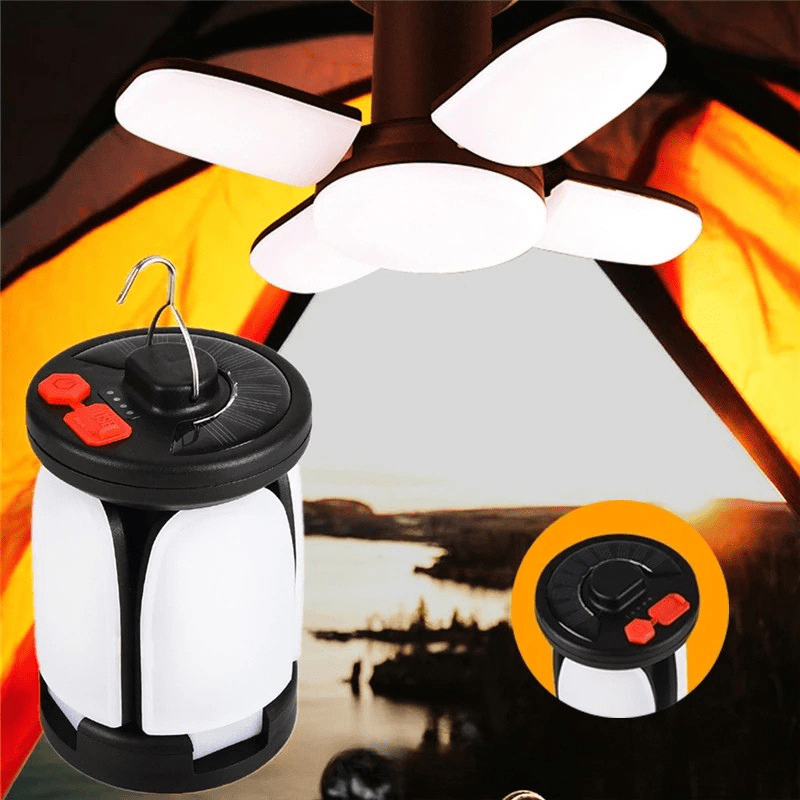 Modern Cylindrical Solar LED Camping Lantern 1-Light