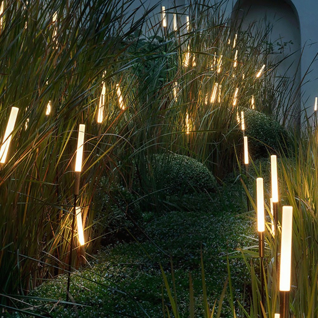 Modern Cylindrical Solar LED Garden Stake Light 1-Light