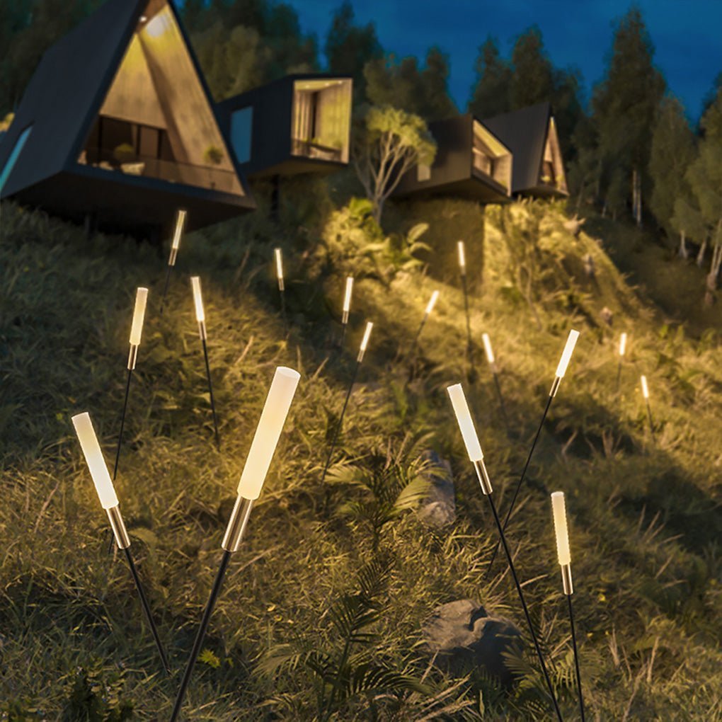 Modern Cylindrical Solar LED Garden Stake Light 1-Light