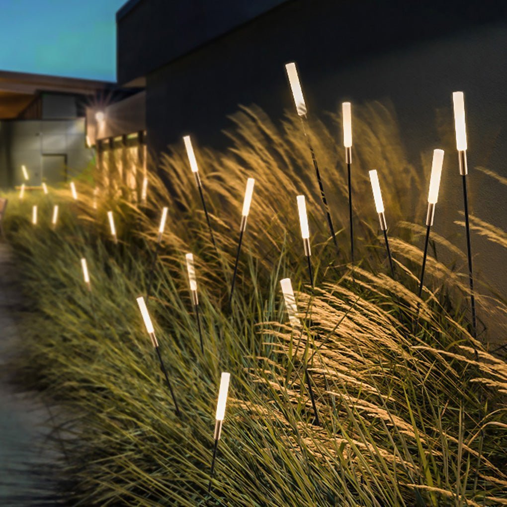 Modern Cylindrical Solar LED Garden Stake Light 1-Light