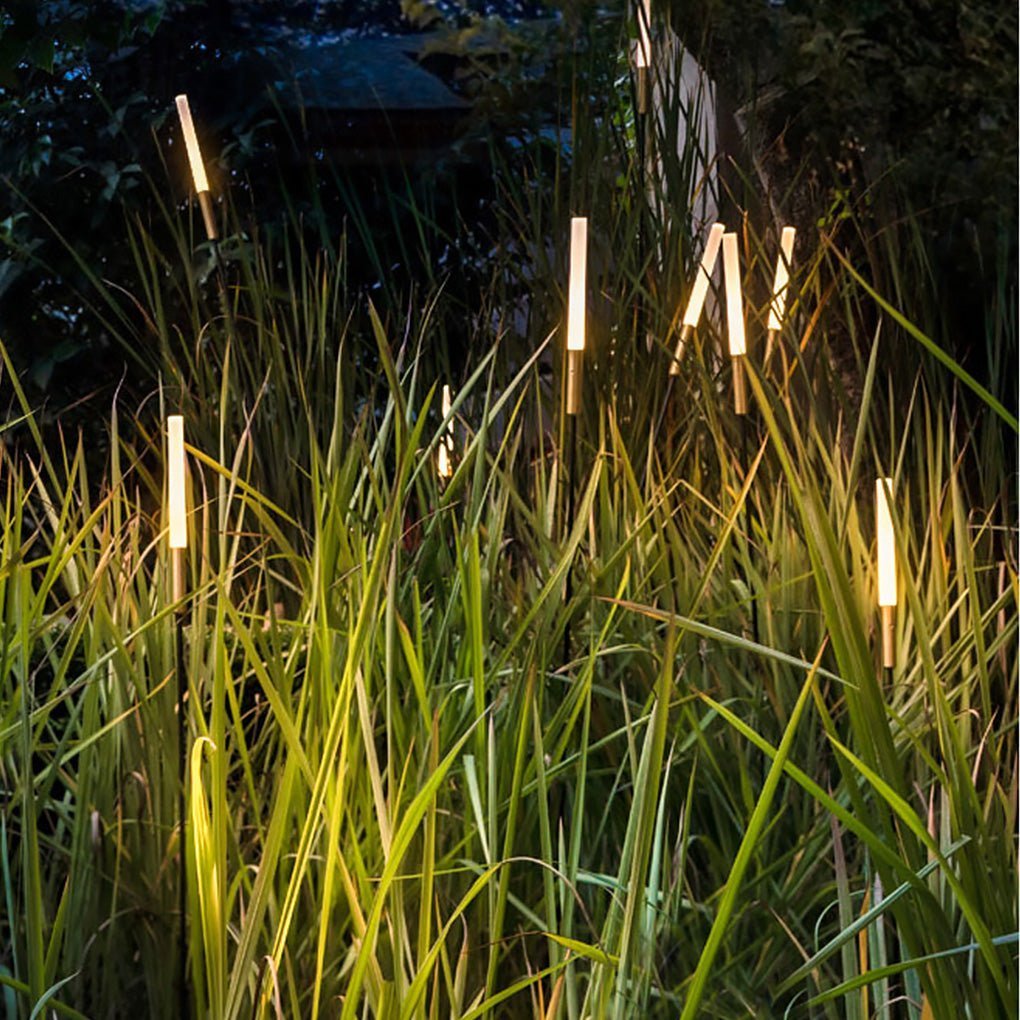 Modern Cylindrical Solar LED Garden Stake Light 1-Light