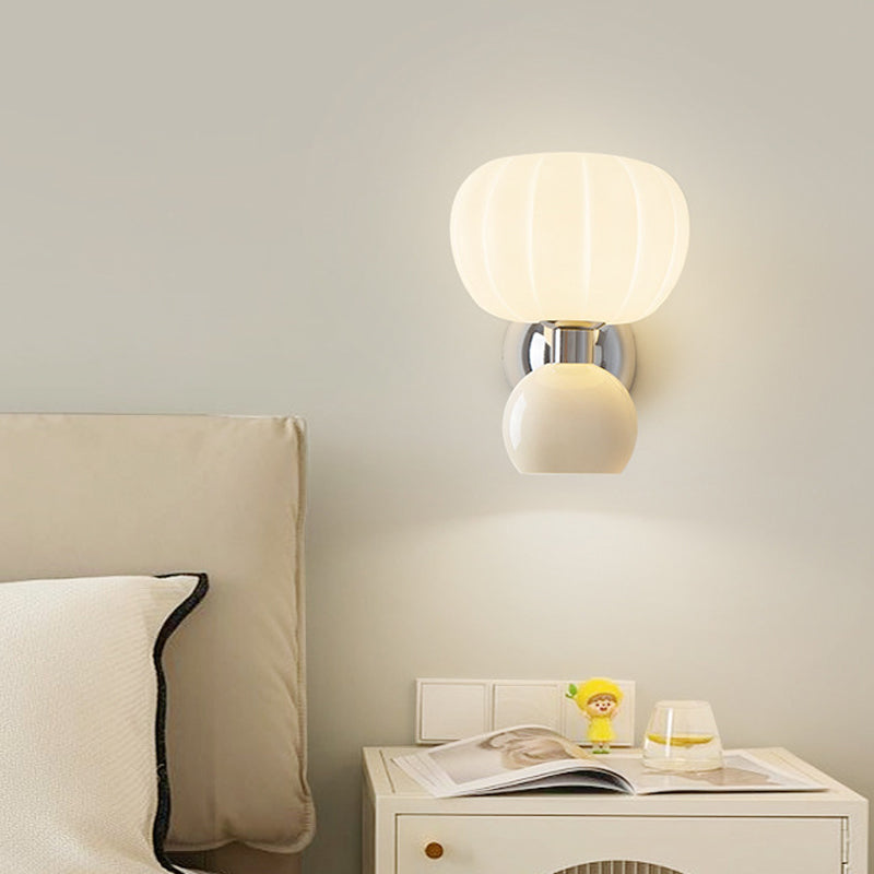 Modern Glass Globe LED Wall Light 2-Light