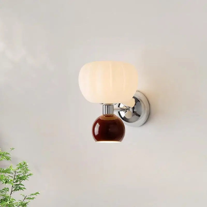 Modern Glass Globe LED Wall Light 2-Light