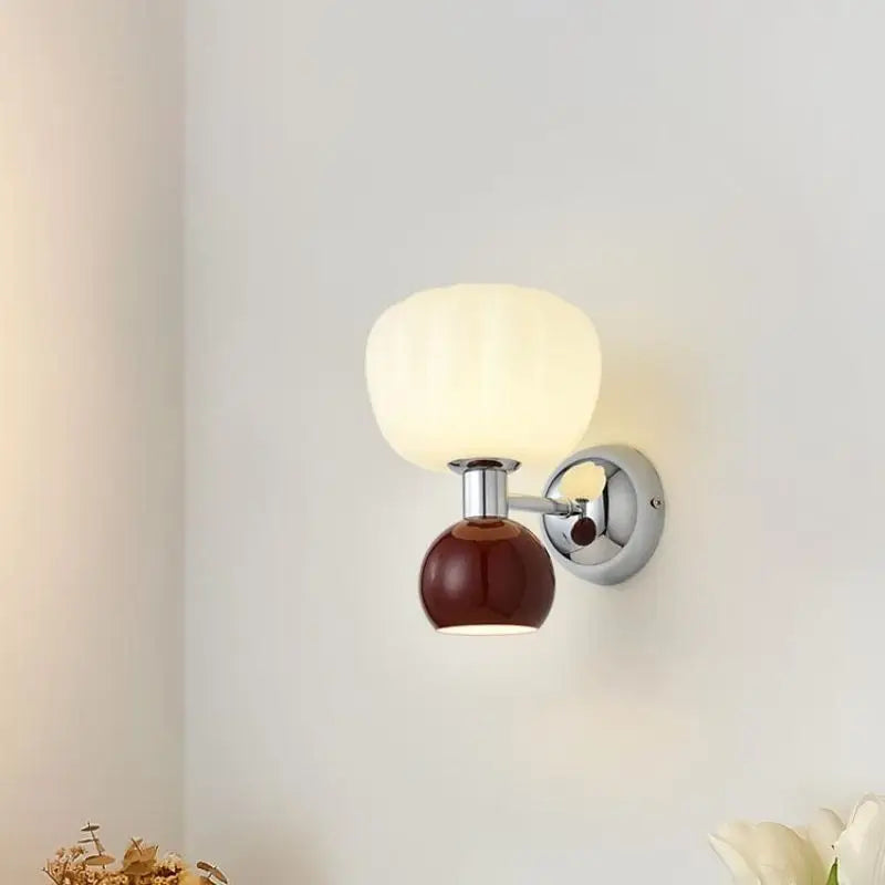 Modern Glass Globe LED Wall Light 2-Light