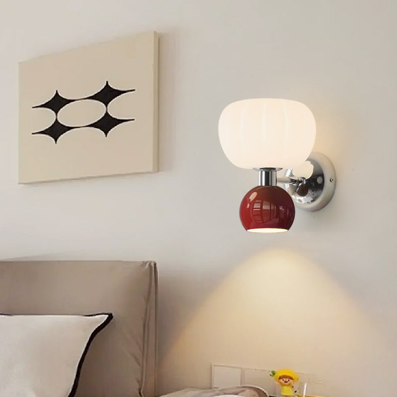 Modern Glass Globe LED Wall Light 2-Light