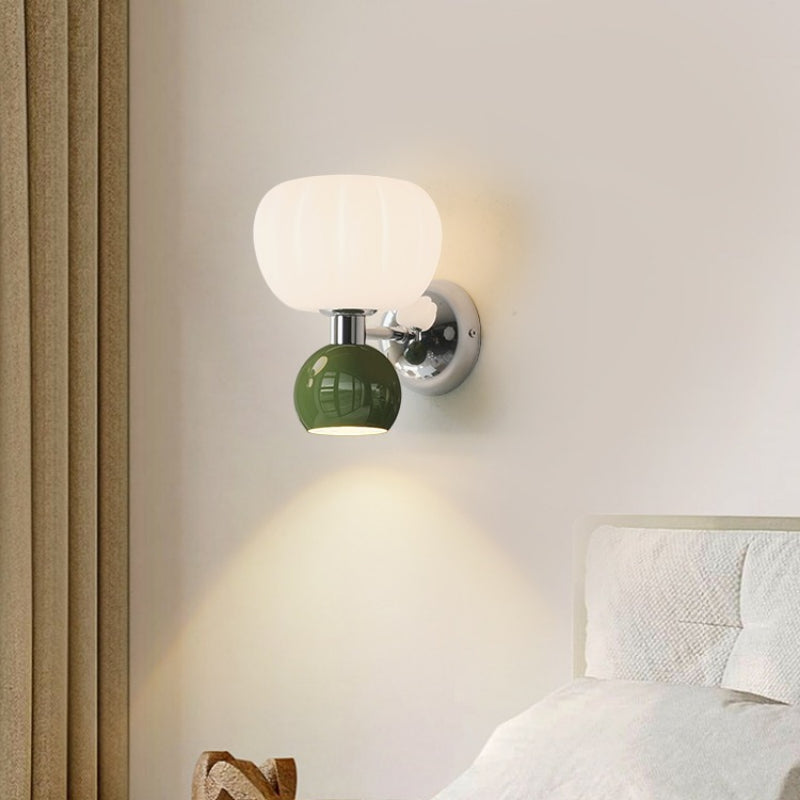 Modern Glass Globe LED Wall Light 2-Light