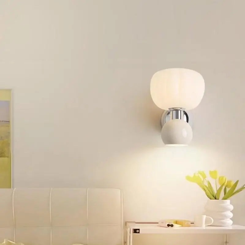 Modern Glass Globe LED Wall Light 2-Light