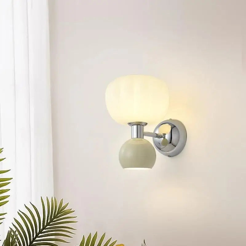 Modern Glass Globe LED Wall Light 2-Light