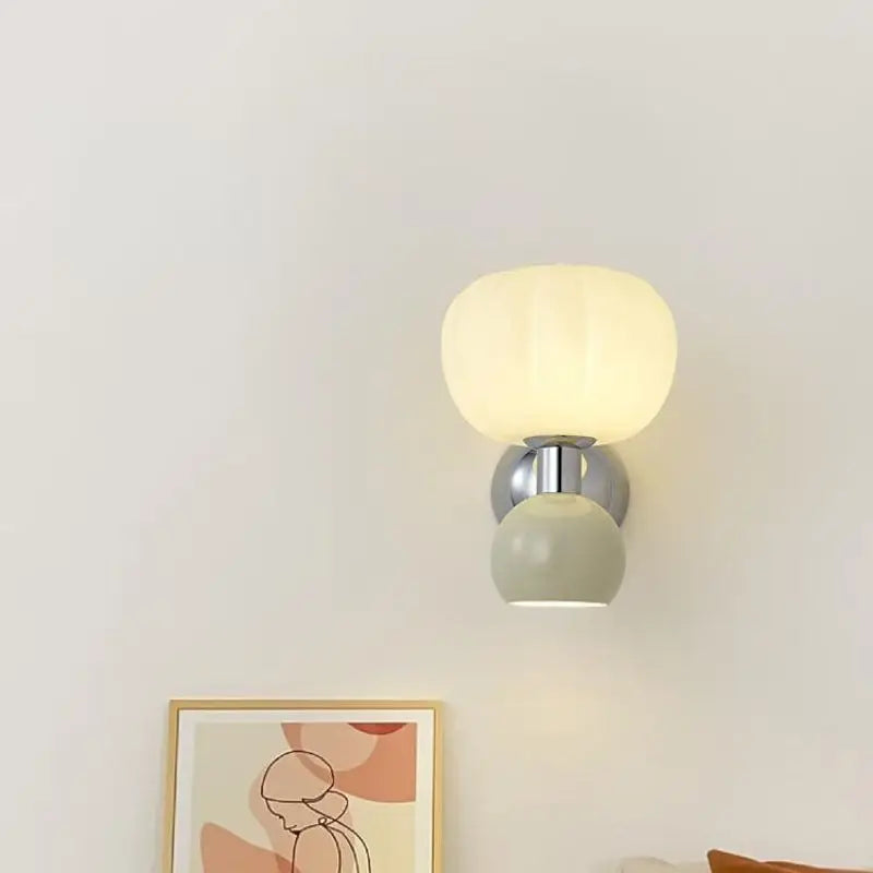 Modern Glass Globe LED Wall Light 2-Light