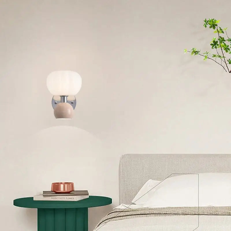 Modern Glass Globe LED Wall Light 2-Light