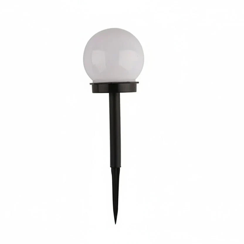 Modern Globe Solar LED Garden Stake Light 1-Light