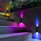 Modern LED Trapezoid Solar Wall Sconce 1-Light