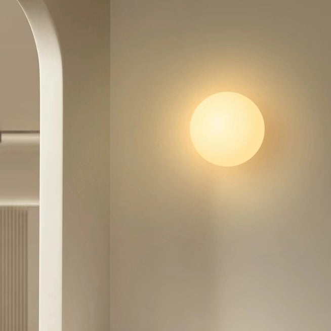 Modern Minimalist Glass Globe Wall Sconce Lamp 1-Light