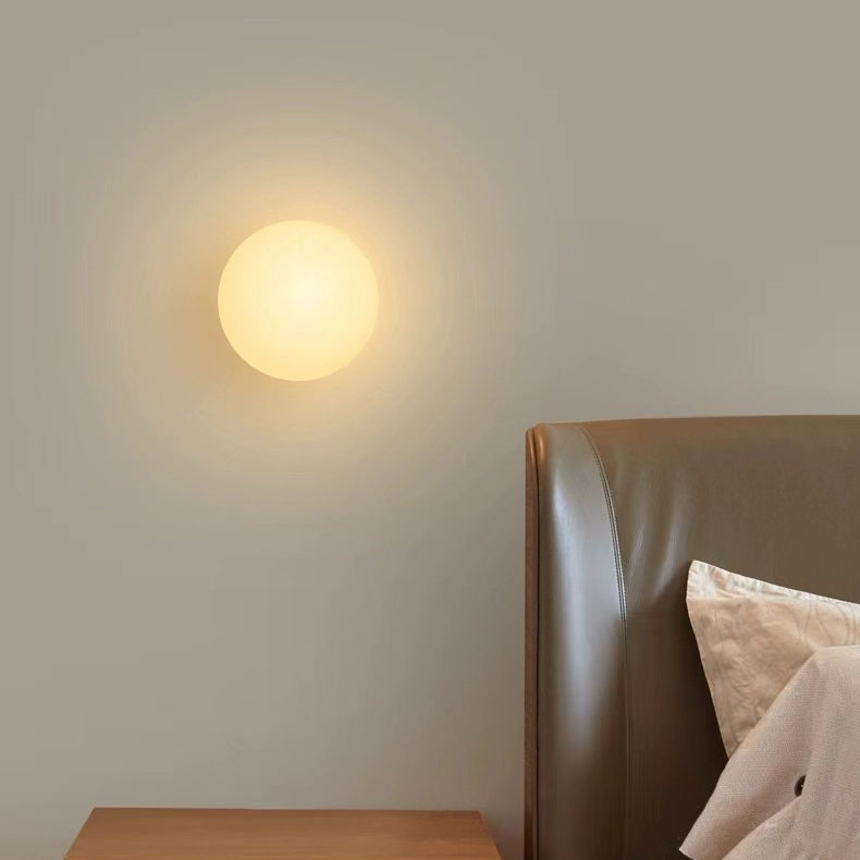 Modern Minimalist Glass Globe Wall Sconce Lamp 1-Light