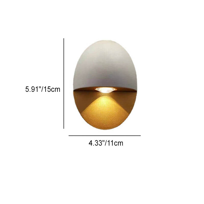 Velaron – Modern Oval LED Outdoor Wall Lamp