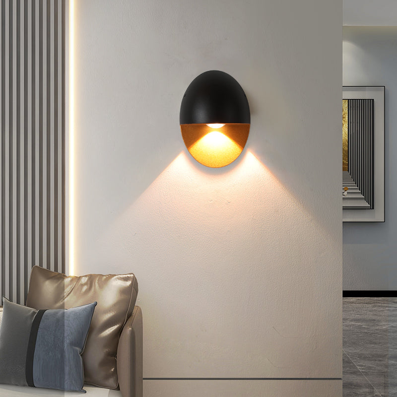 Velaron – Modern Oval LED Outdoor Wall Lamp