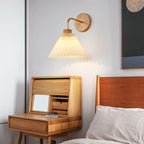 Modern Minimalist Pleated Cone Wall Sconce Lamp 1-Light