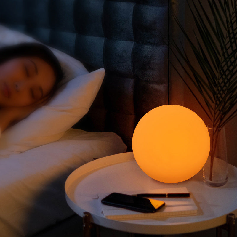 Modern Minimalist Solar Globe LED Outdoor Light 1-Light
