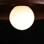 Modern Minimalist Wood Round 1-Light LED Wall Sconce Lamp