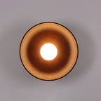 Modern Minimalist Wood Round 1-Light LED Wall Sconce Lamp